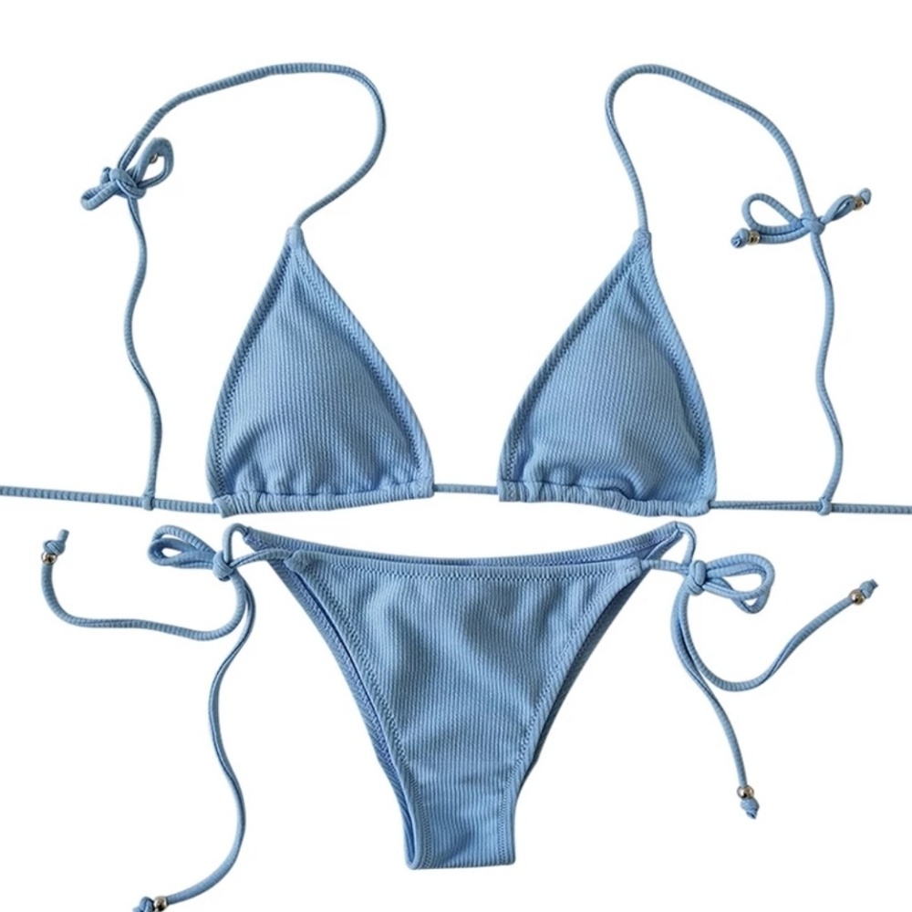 Just in!!! Ribbed Triangle Bikini Set  - Picture 8 of 8